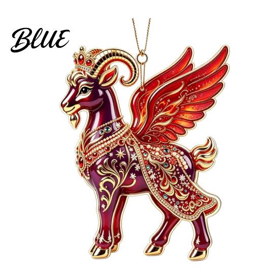 Decorative Hanging Charms Goat Christmas Tree Pendant Durable Acrylic Ornament Not Easy Ornament to Fade for Holiday And Car Decoration Collectibles