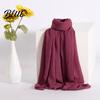 Women Scarf Shawl Winter Outdoor Bright Thin Soft Fabric Solid Color Breathable Versatile Accessory Elegant
