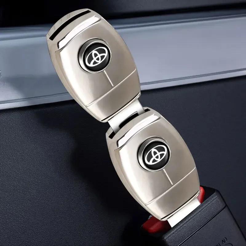 1/2PCS Car Seat Belt Clip Extension Plug Buckle Car Accessories for Toyota TRD GR C-hr Prado Rav4 Yaris Hilux Prius Avensis Corolla Camry
