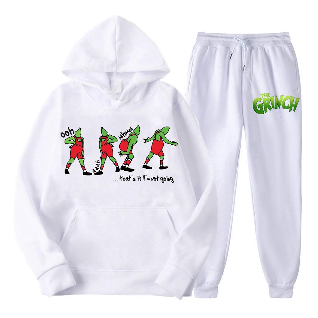 Women's Hooded Sports Tracksuit Unisex Two-Piece Running Outfits Long Sleeve Pullover Hoodies Sweatshirt+Sweatpants Set