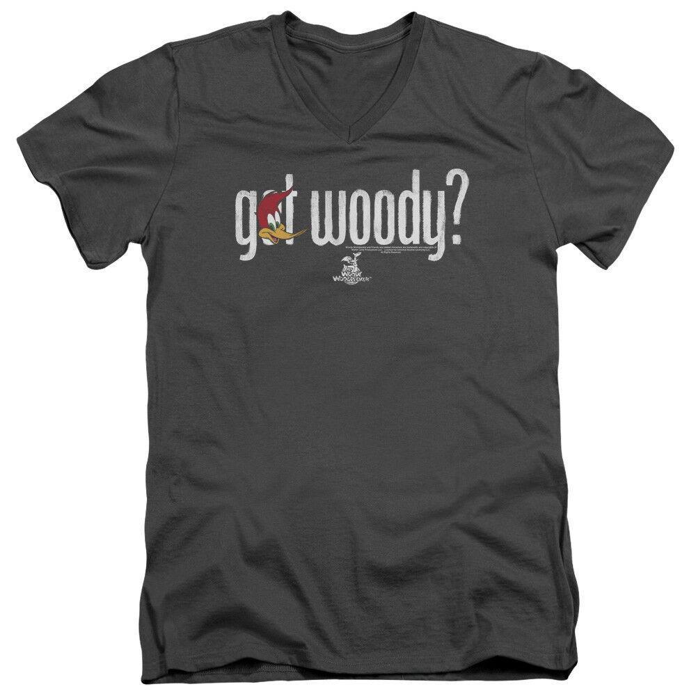 

Woody Woodpecker Animated Cartoon Character Got Woody Adult V-Neck Unisex T-Shirt Tee