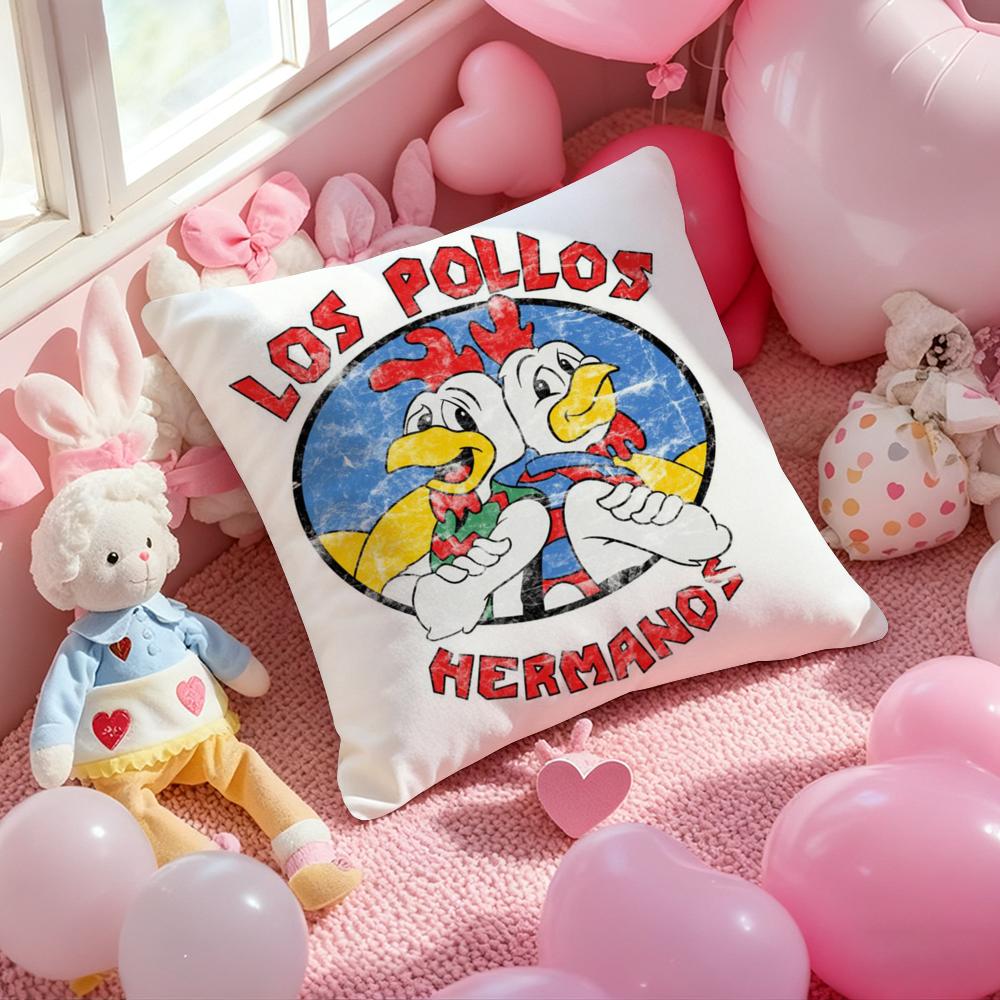 L-Los Pollos H-Hermanos Kissenbezug Musterbedruckte Kissenhülle für Wohnzimmer-Sofakissenbezug & Schlafzimmerdekoration