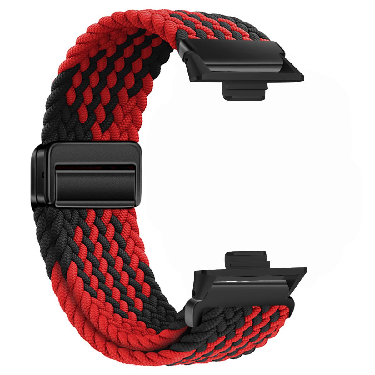 Nylonarmband für Xiaomi Mi Band 9 Pro/Mi Band 8 Pro Magnetisches Austauschbares Armband für Redmi Watch 4/5 Armband Uhrenarmband Zubehör For Redmi Watch 4 black