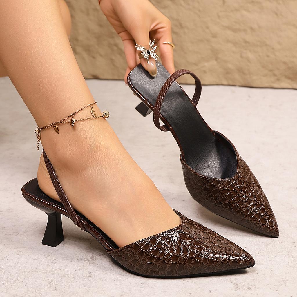 Women's Summer New Korean Fashion Baotou Overfoot High Heel Fashion Casual Roman Baotou Sandals