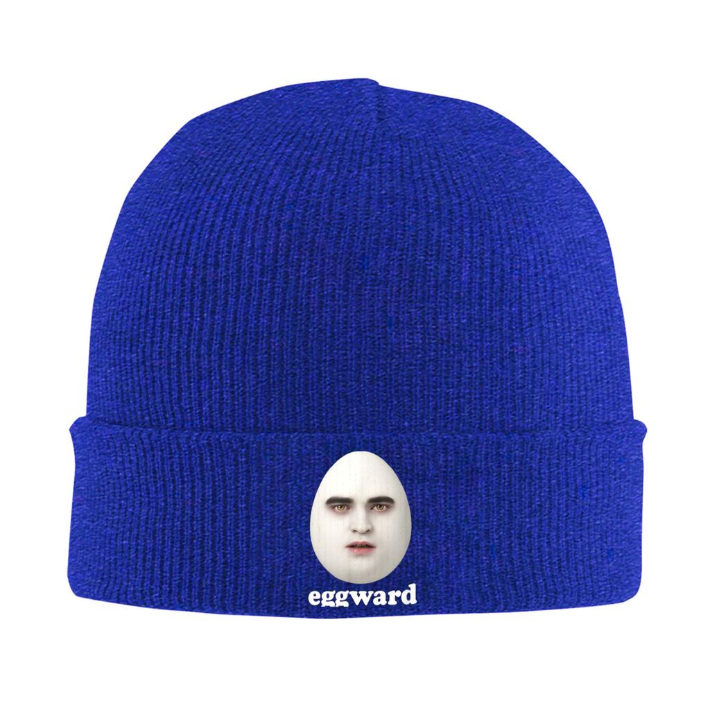 Eggward Funny Meme Knit Hat  Retro Caps Men Women Kpop Beanie Hats Winter Custom Warm Bonnet Hats