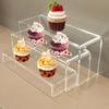 Pack of 5 Acrylic Display Risers Stand Large Clear Shelves Racks for Cupcake Figures Toy Collectibles Perfume and More