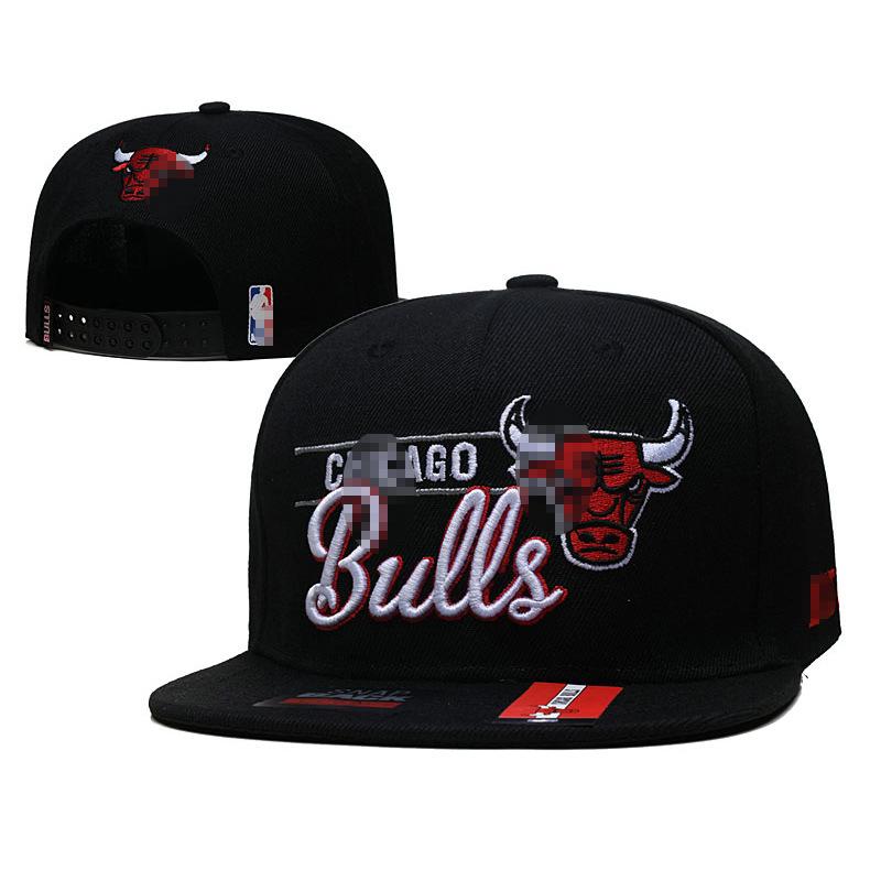 NBA Bulls Basketball Cap, Hip-hop Cap for Men and Women, Embroidered Flat-brimmed Cap, Outdoor Sun Protection Hat, Trendy Wide-brimmed Cap