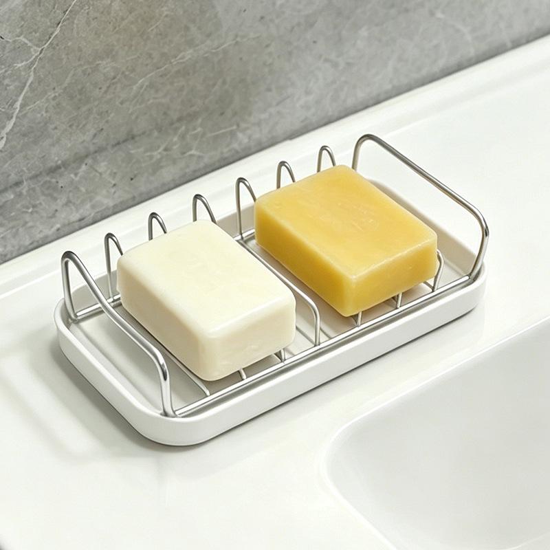 W-shaped Stainless Steel Soap Dish Rack for Bathroom