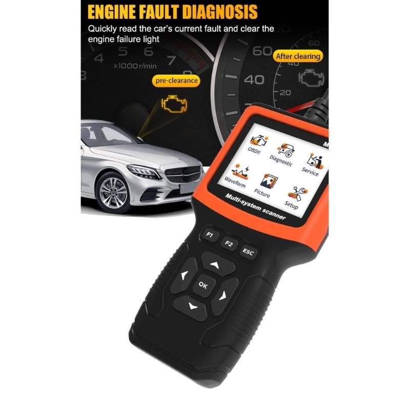 OBD Scanner Auto Check Engine Troubleshooting Light Fault Error Code Reader with Digital Screen for Read Car Information