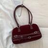 2025 Autumn/Winter New Style Korean Versatile Bowling Underarm Bag Suede Retro Shoulder Bag Square Handbag Korean Style Simple