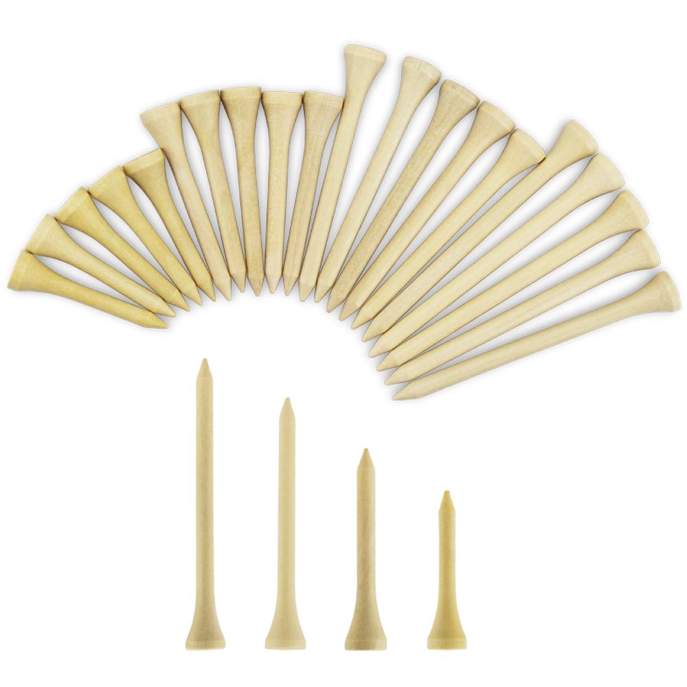 100 Stück Holz Golf Tees Holz Tee Golfballhalter Länge 42mm 54mm 70mm 83mm Umweltfreundliches Tee Mikrokopf Golf Tee 5