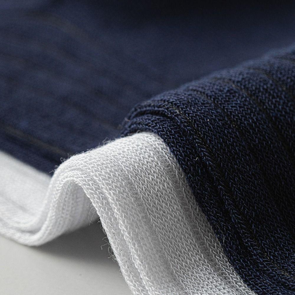 Stripe Business Socks Men Mesh Thin Men Tube Socks Comfortable Mid-calf Socks Men  Summer