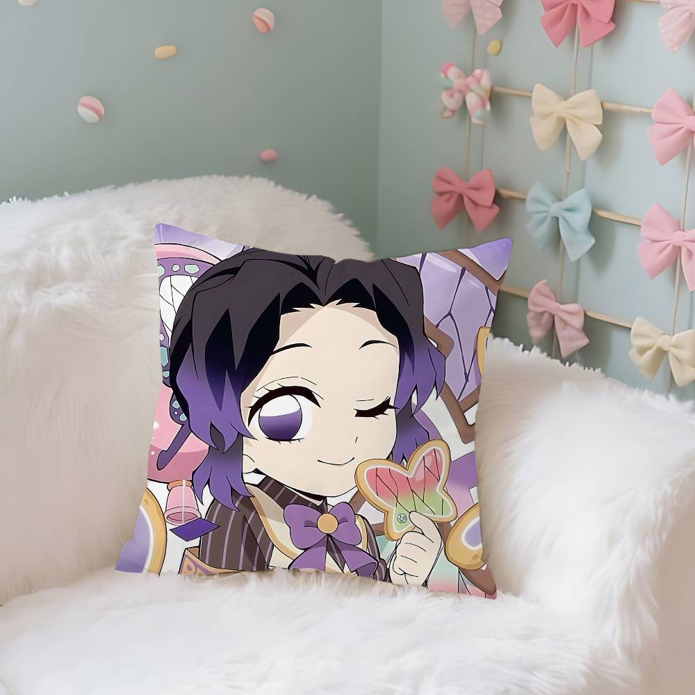 SShinobus KKochous Case Plush Fabric Soft Pillowcase Double Sided Print Cushion Cover Household Gifts