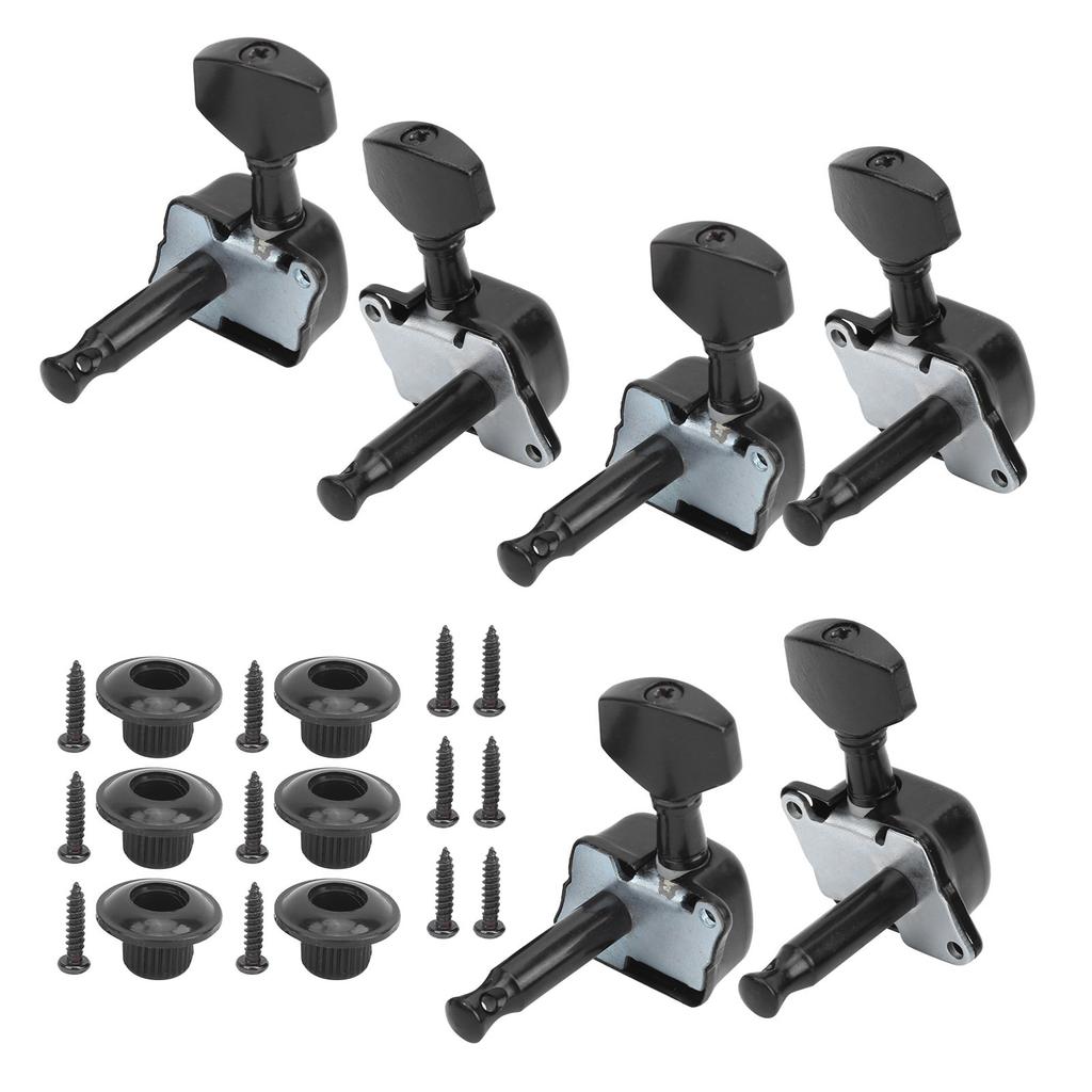 Klucze do strojenia gitary dla półzamkniętej gitary elektrycznej Akcesoria do instrumentów muzycznych(czarny )