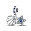 925 Silver Ocean Series Turtle Crab Charm Beads for 3mm Bracelet DIY Jewelry Making 100% Authentic