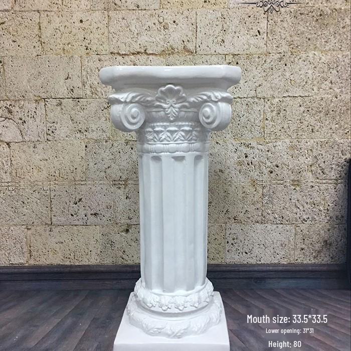 Wedding Gold Roman Column Flower Stand – European Stripe Trophy Fiberglass Décor