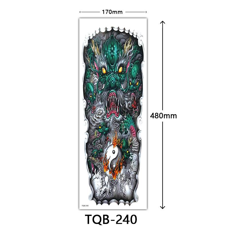 

Наклейка тату на всю руку, Наклейка тату на всю руку с большой картинкой, Наклейка тату на руку с большим цветком тату 170*480mm