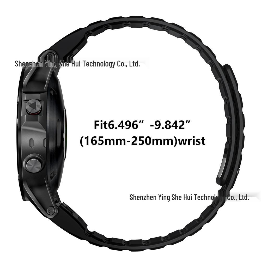 Garmin Compatible 22MM Magnetic Silicone Sport Watch Strap - Quick Release, Breathable Band