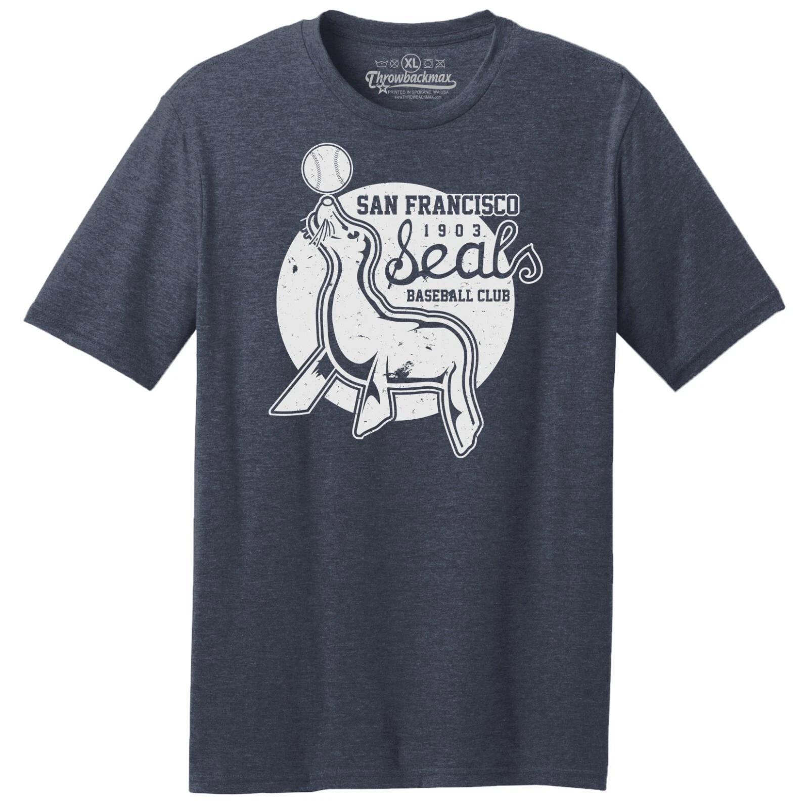 San Francisco Seals Logo 1903 Baseball TRI-BLEND Tee Shirt - Giants L
