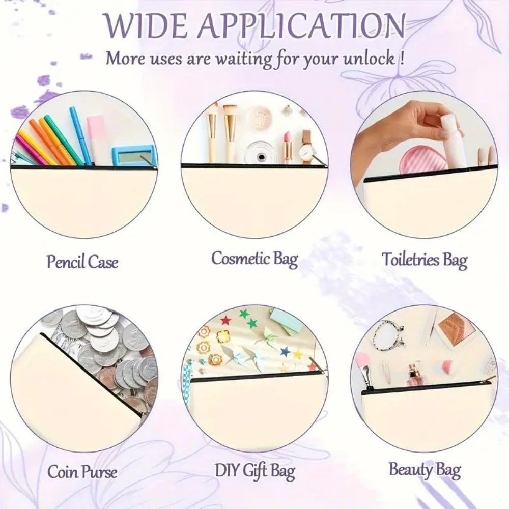 New Trendy Zipper Pouch Simple Modern Nature Moon Phase Cosmetic Bag Durable Storage Bag Travel
