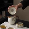 Beige Glaze Ru Kiln Kung Fu Tea Set Household High-End Ceramic Teapot Set Tea Cup Gift Box