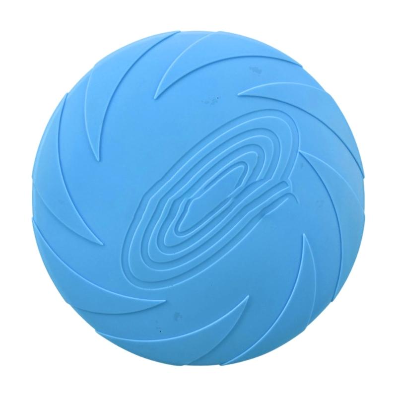 NonSlip Dog Flying Disc Chew Durable Outdoor Toy Rubber Soft Training Exercise For Active Pet