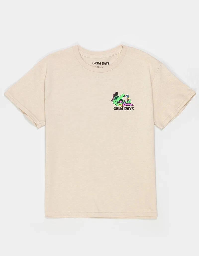 

Grim Days Youth Boys Cool As A Croc Sand Color Shirt New M L XL 2XL