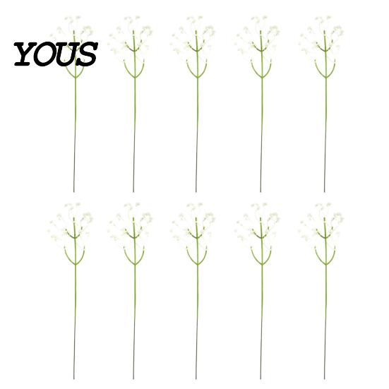 Table Ornament Flower Stems 10Pcs Artificial Baby Breath Flowers, Gypsophila Fake Floral Bouquet, Bendable Realistic Plastic for Vase Faux