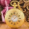 Interior Clock, Gold Necklace, Transparent Decorative Vintage Pocket Watch