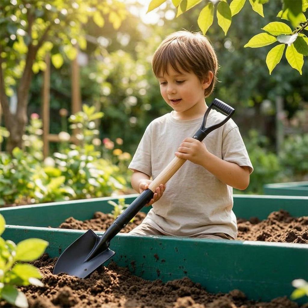 Garden with D-Handle Handheld Wooden Handle Heavy-Duty Tool for Gardeners,