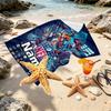 Custom Name Personalized NFL Print Beach Towel, for Trip Camping Beach Party Home Decor, Birthday Gift for Family & Friends