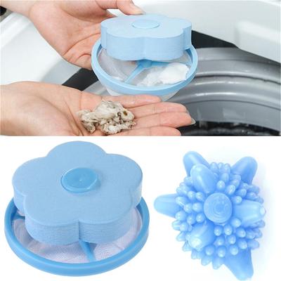 (Nikita) Home Floating Lint Hair Catcher Mesh Pouch Washing Machine Laundry Filter Bag