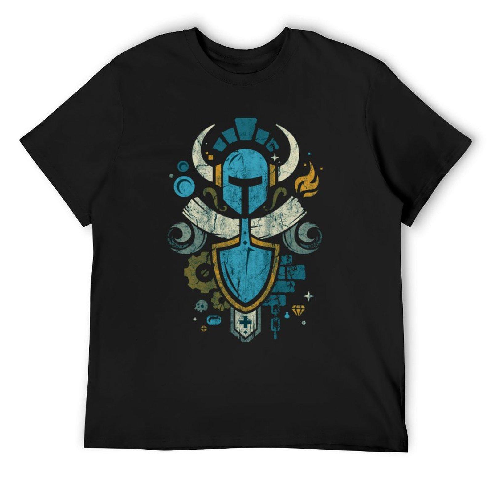 

Shovel Knight Shovelry Emblem Crest T-Shirt tops vintage clothes heavyweights boys animal print black t shirts for men 4XL