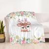 Baby Animals Floral Crown Blankets are suitable for living rooms,making them an ideal choice for outdoor travel and gifts.
