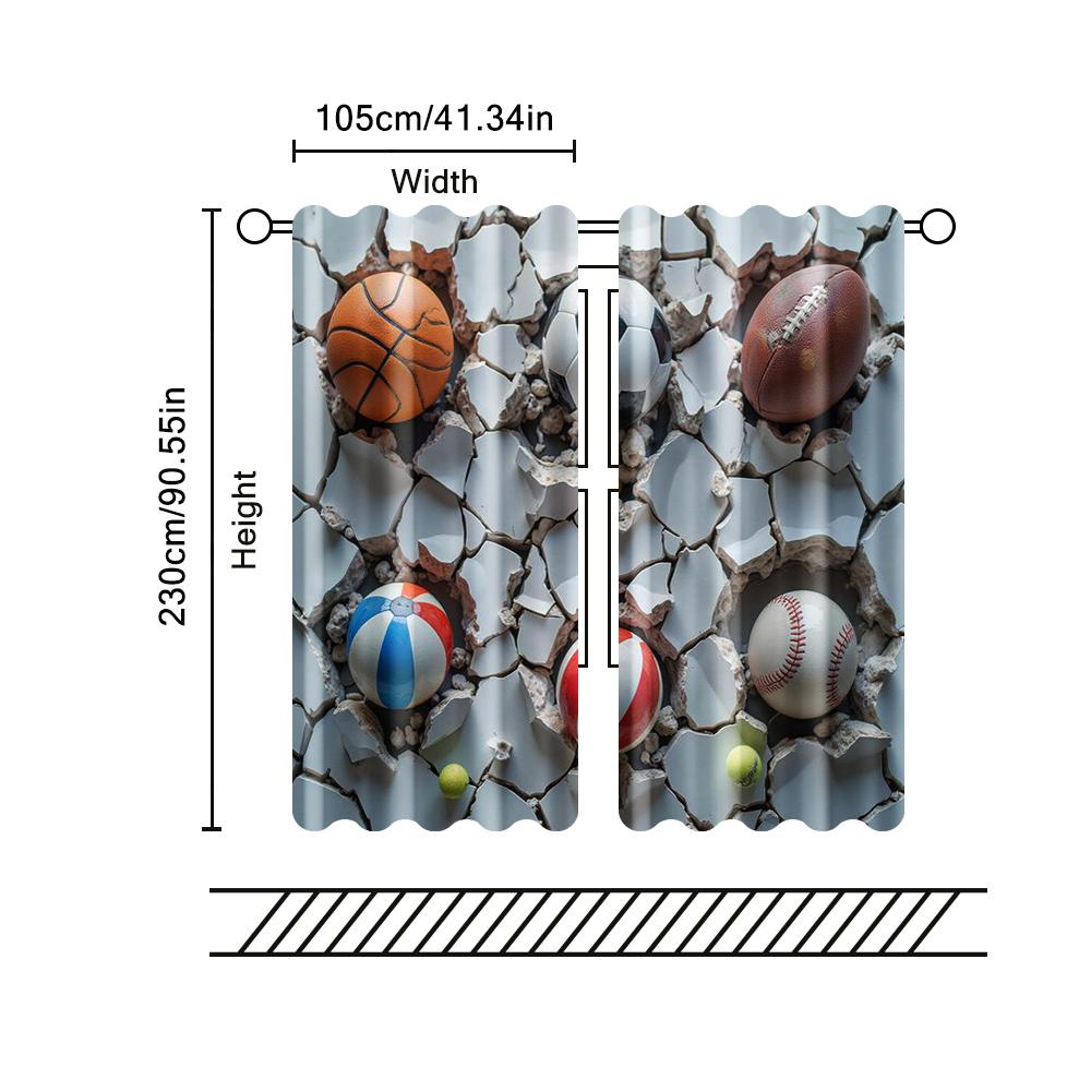 2 Stück Filtervorhänge (Ausgenommen sind Stangen, die ohne Batterien nicht beweglich sind.) Basketball Fußball RugbyHintergrundgeeignet für die Verwendung