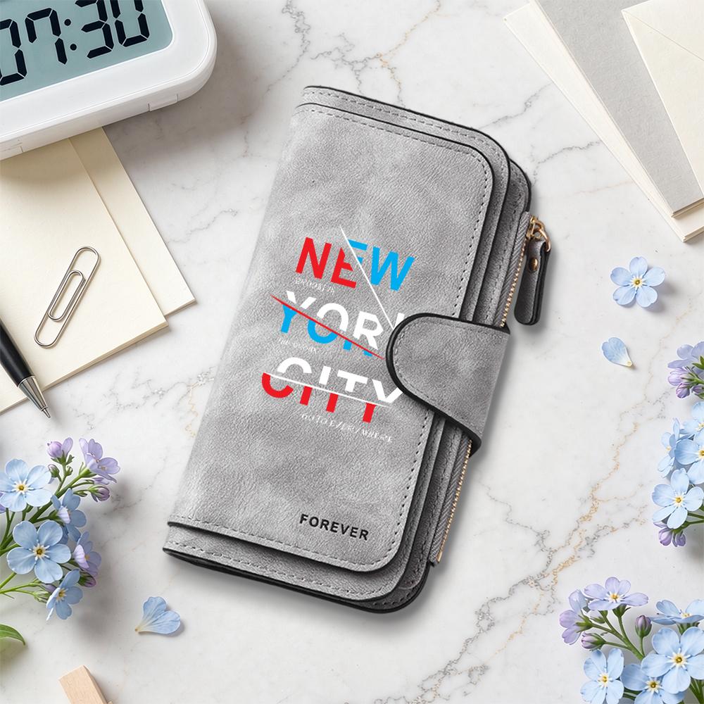 New York City Stylish Long Wallet Forever Portable Casual Purse for Daily Use
