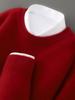 Men's 100% Wool Round Neck Thick Jacquard Sweater for Autumn/Winter