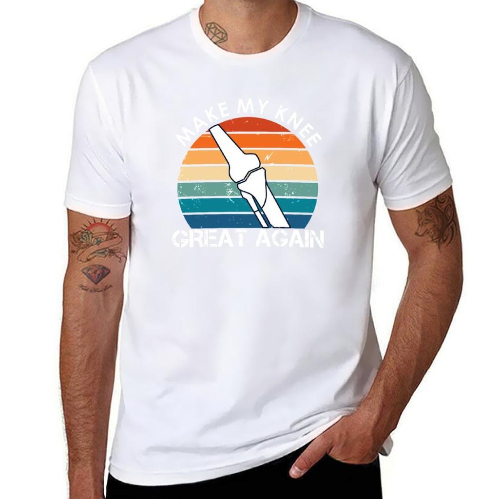 Make My Knee Great Again Funny Knee Replaceunisext Surgery Saying Tshirt Plus Size Summer Short Sleeve Tshirt