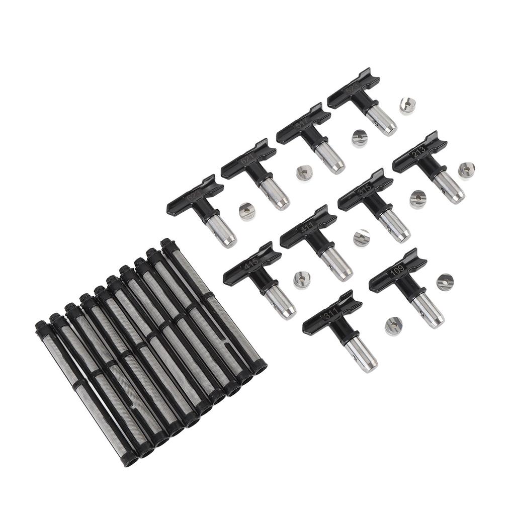 10 Sets Spray Tips Filters and Accessories Airless Sprayer Replacement Nozzle Tip 109 213 311 315