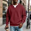 Pull en tricot à col pour homme - Haut décontracté à manches longues pour l'automne et l'hiver