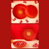 4Pcs Red Wedding Snack Tray Round Plastic Chinese  Year Nut Fruit Plate Chinese Thickened Serving Tray Entertainment