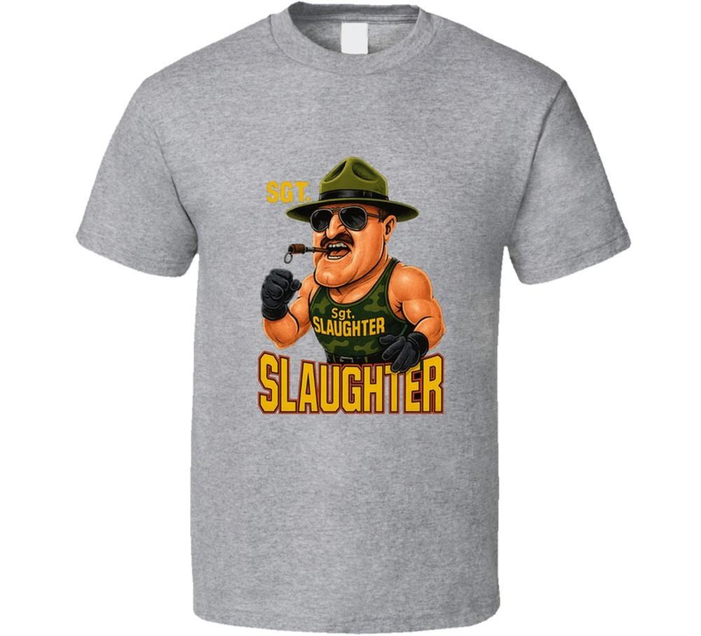 

Sgt Slaughter Sergeant Retro Wrestling Legend Caricature T Shirt Unisex T-Shirt XXXL