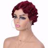 Finger Wave Synthetic Wig Short Mommy Hair Curly Wigs for Black Women Lady Nuna Wig 1920s Cosplay Costume Halloween Party