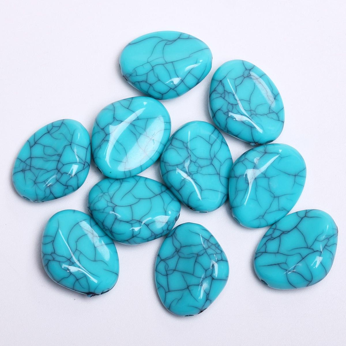 

Новые 7 стилей 30-5 шт. разделительные бусины 11-25 мм DIY россыпью семена аксессуары имитация бирюзы для изготовления ювелирных изделий зеленый цвет геометрические подвески плоские круглые Flat Stone