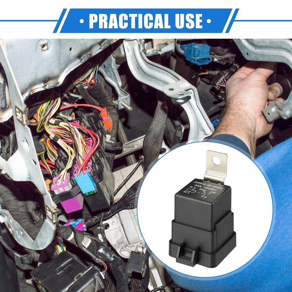 A ABSOPRO Waterproof Relay DC 5 Pin Relay Charging Case Universal Car Durable Plastic 2PCS