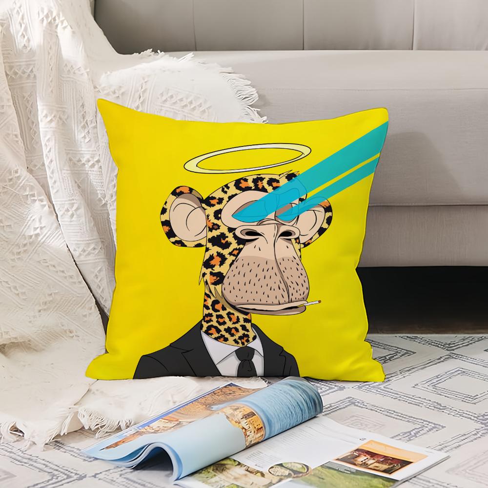 B-Bored Ape ART Pillow Case Office Cushions Suitable For Sofa Car Decorative Cushion Cover