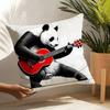 Funny Animal Guitar Playing Patterns 3 Linen Cushion Covers For Decorative Sofa Home Pillows Case Car Chair Pillows Cases
