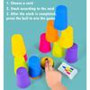 Stack Cup Game with Card Kid Educational Montessori Toy Intellectual Enlightenment Color Cognition Logic Training Christmas Gift