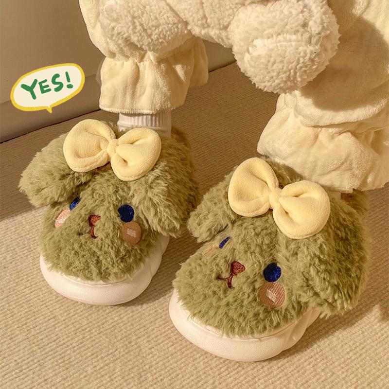 2024 Winter Hot Style Women's Cotton Slippers Casual Comfortable Warm Women's Cotton Shoes Thick Bottom Baotou Women's Shoes