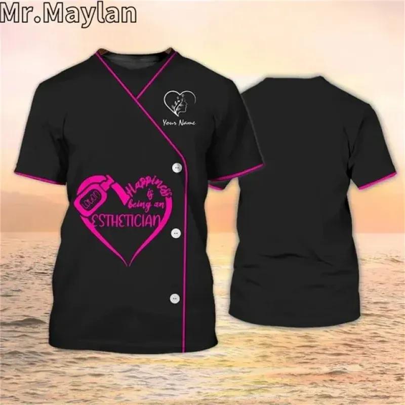 T-shirt personnalisé 3D Brow Specialis pour sourcils, chemises personnalisées pour sourcils, cils, vêtements, cadeau pour femmes, maquillage, t-shirt unisexe de rue